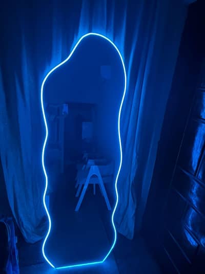 6 Feet Long Mirror with Neon Light