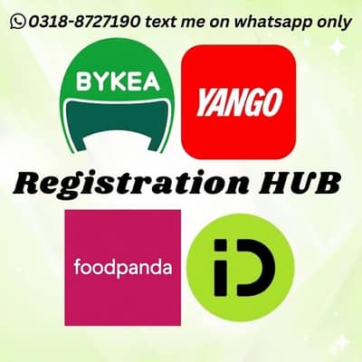 We provide indrive Yango Bykea Foodpanda rider ids all over Pakistan