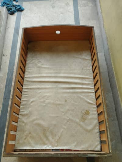 2 Wooden Baby Bed with Master Molty foam Mattress