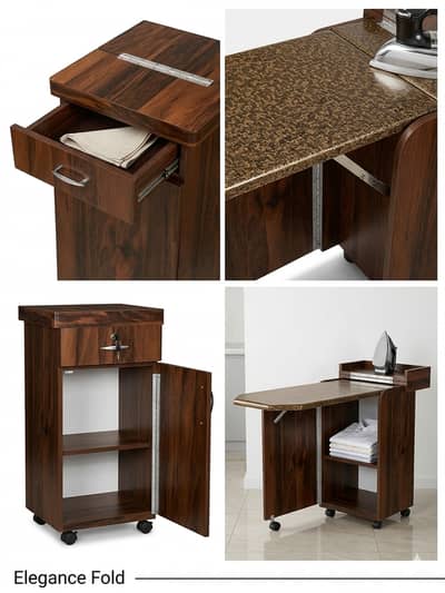 Premium Wooden 2-in-1 Ironing Station & Storage Cabinet
