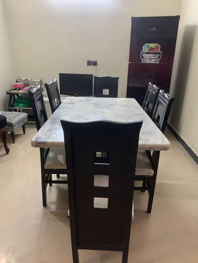 Dining table and chairs