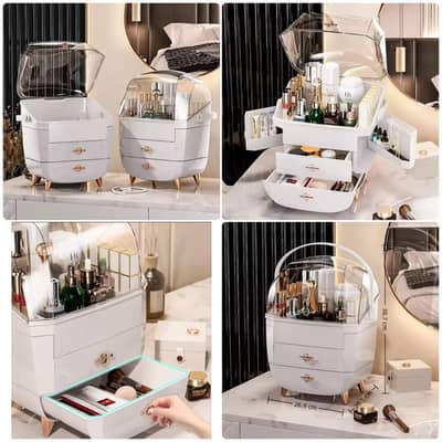 luxury Cosmetics Organizer Premium Quality | Makeup Storage Box | Free