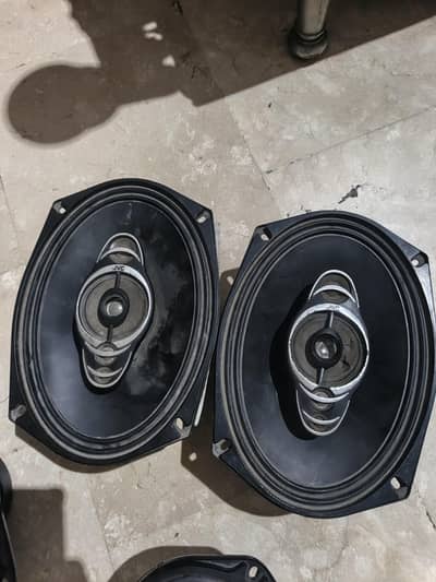 Rock Mars and JVC speakers pair