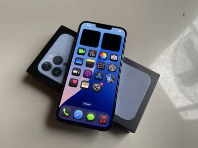 Complete BOX iPhone 13 Pro Max 512gb Sierra Blue DUAL SIM PTA APPROVED