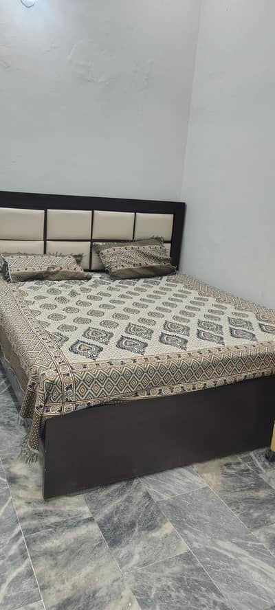 king Size Bed , 2 side table and Dressing & Molty foam spring mattress