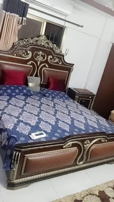 Pure Sheesham Bed Set + Dressing Table