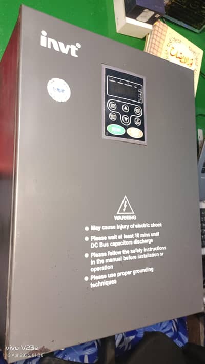 vfd 37/45 invt only for 3 phase moter all ok