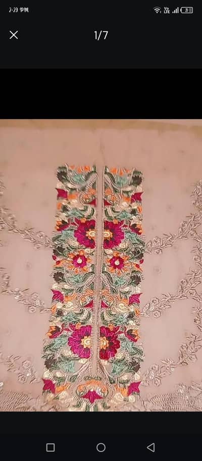 embroidred chiffon dress