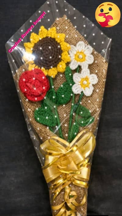 crochet flower  bouqet