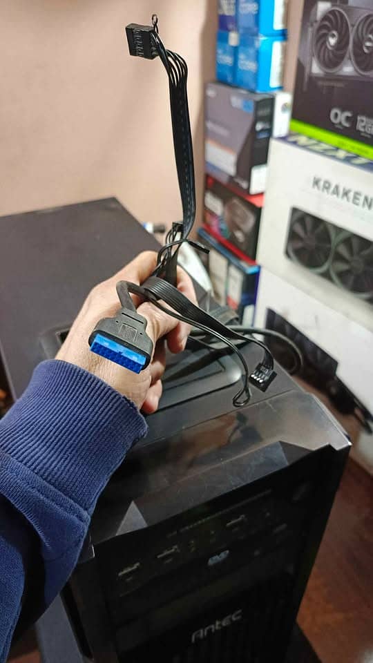 Antec computer pc tower case black only casing 6