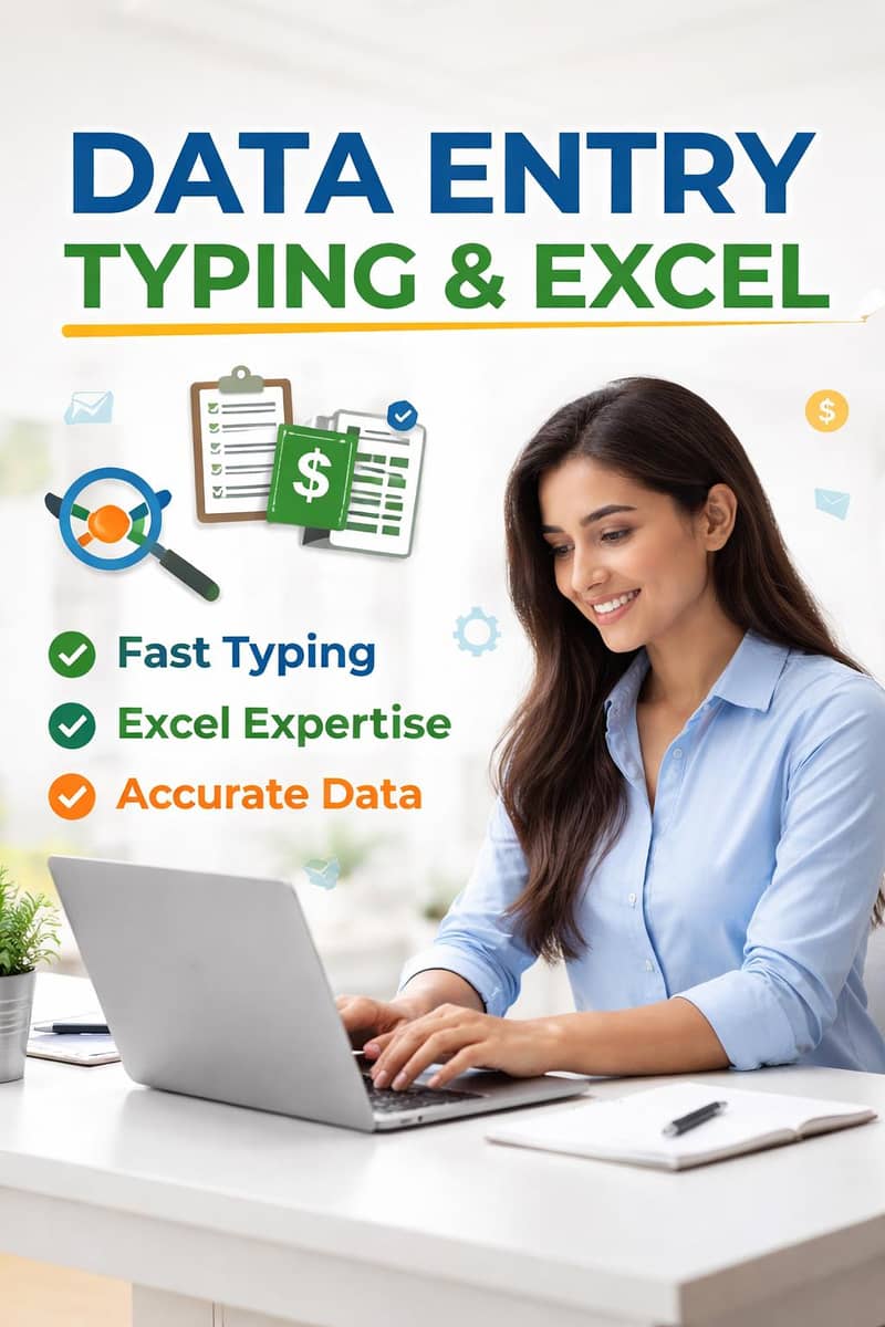 data entry and typing & Excel 0