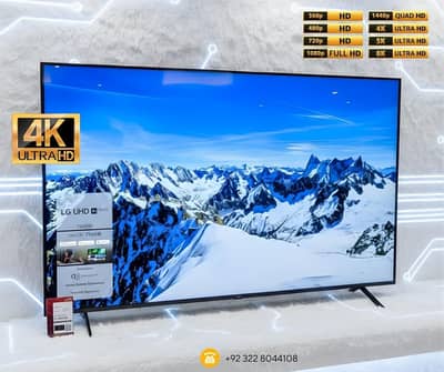 43 inch new box pack LED Tv 4k 3 year warranty all size available