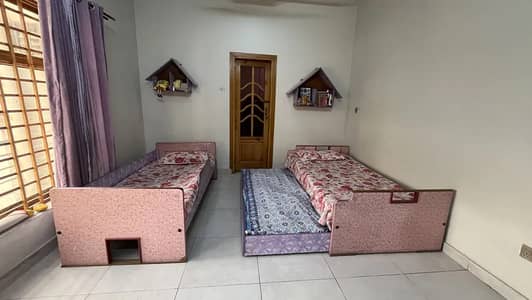 kids bed, 2 Single Wooden kids Beds, Bunk Beds with Drawer & Shelves