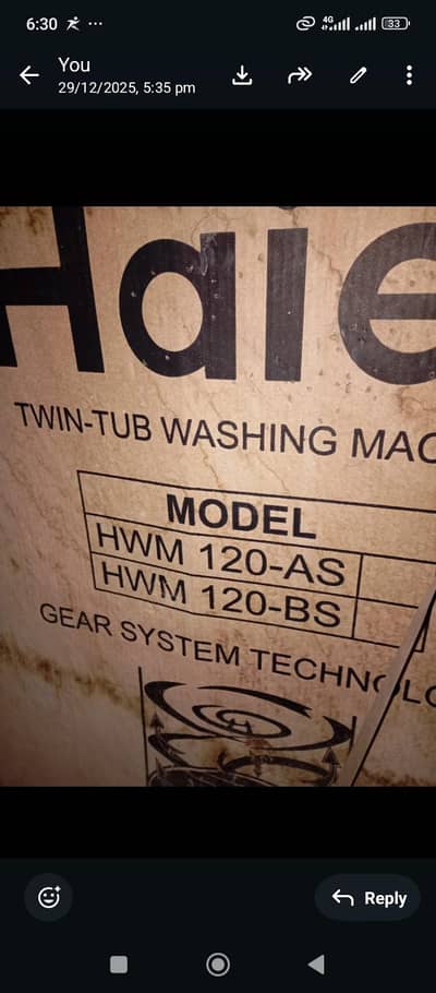 Haier washing machine