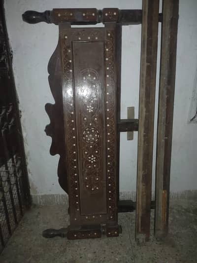 Urgent Antique Sheesham Wood Bed with mattress