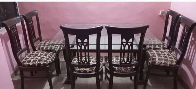 Dining Table with Six Chairs