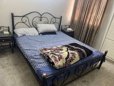 Iron bed with medicated mattress