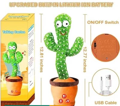 Talking and Dancing Cactus Rechargable