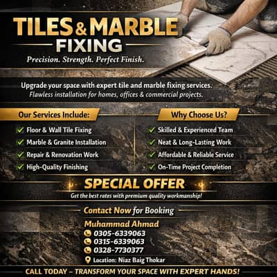 Expert Tiles & Marble Fixing Services
