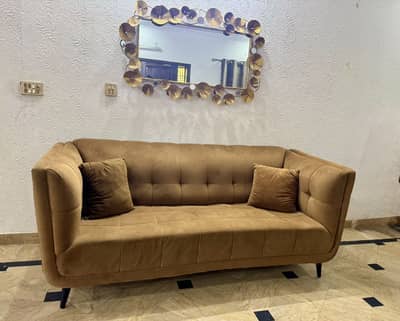 Lounge Sofa set (3,2,1,1) Camel Velvet