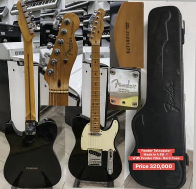 Fender Telecaster electric guitar  Made in USA with hard case / Piano