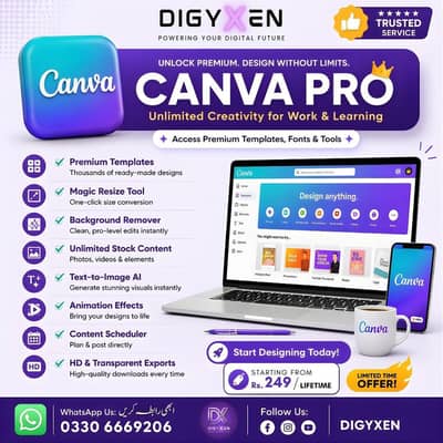 Canva Pro Lifetime | Graphic Design Tool for Social Media & Creators