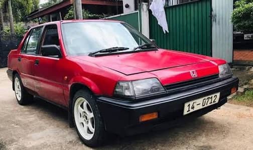Honda Civic 1985 model red colour car for sale