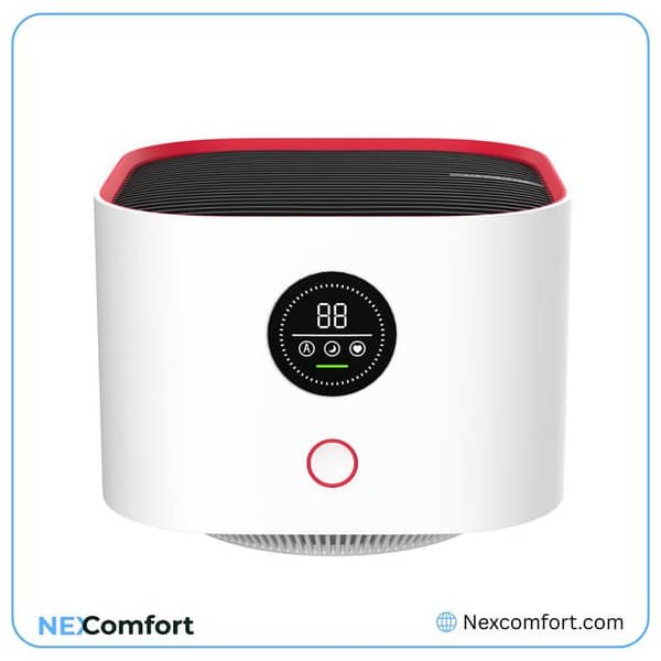 A-3 Mini Air Purifier | Desktop Air Cleaner with Smart LED Display | USB Rechargeable