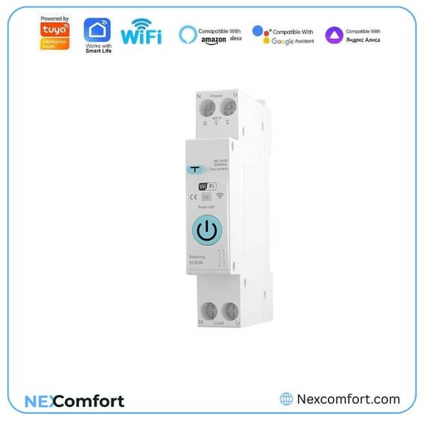 Smart Unit Lock Breaker – 63A Smart MCB with Live Load Monitoring & Expense Control