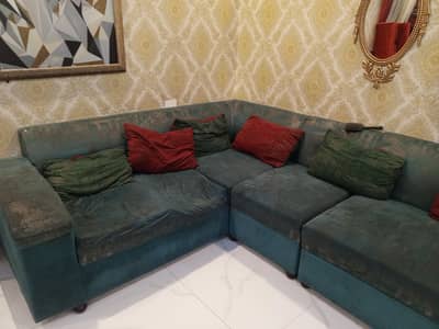 L shape sofa set