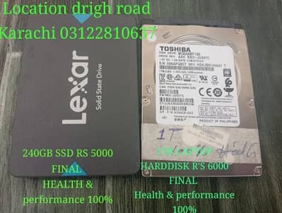 100% health 240gb SSD, 1000gb harddisk (1TB) 03122,810,637
