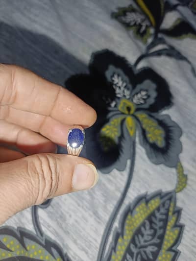 100 % real neelam stone ring in silver