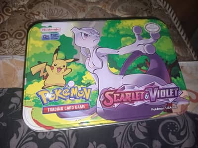 Pokmon cards inside box there is two decks