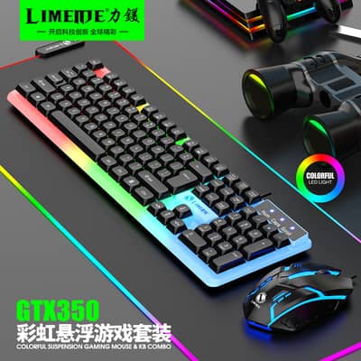 Gaming Keyboard Mouse Set RGB Mechanical Feel