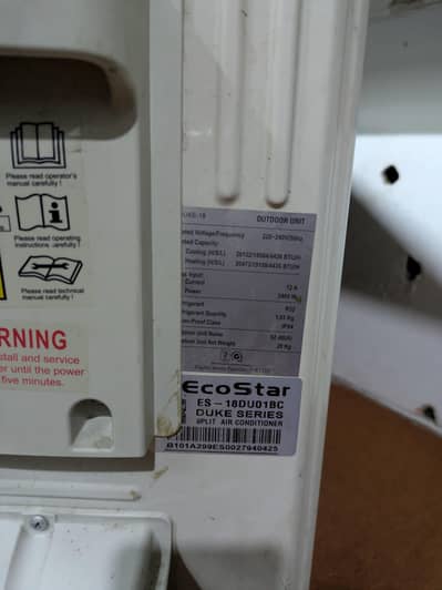 Eco Star Ac  urgent for sale  contact me 03020744858