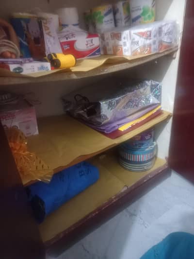 one big wooden wardrobe