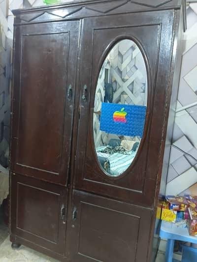 Wooden 2 door used almari