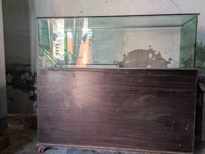 Mobile Shop Counter for Sale – Glass + Wood | Good Condition