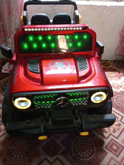 kids battery jeep-stylish red-excellent condition