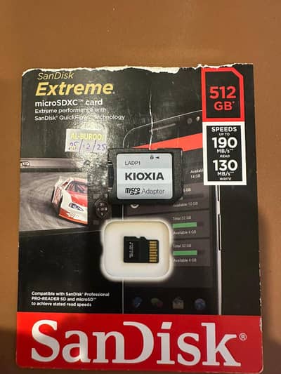 SanDisk Extreme 512GB microSD Card (Original) – Like New