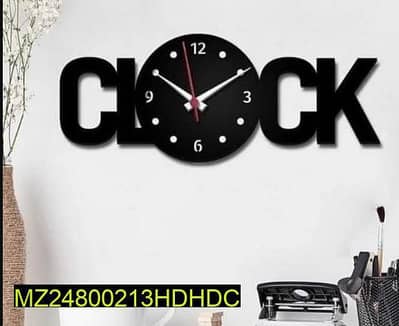 Trendy Wooden Wall Clock 24x12 Inches MDF Analog