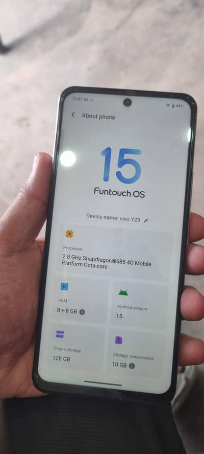 vivo y29 PTA Aproved  with box. and Fast charger