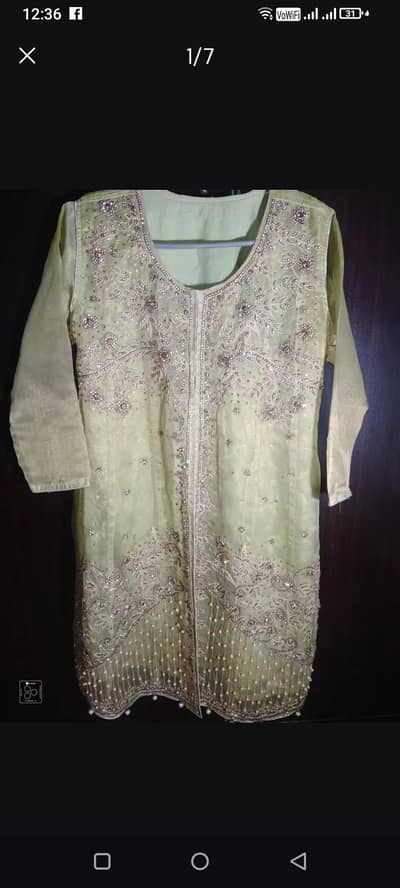 pale green  color open shirt