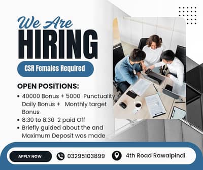 Call Center Job || CSR Required ||  Only Female || ( Age 18 To 30 )