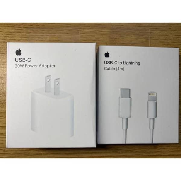 Original Apple 20W/ USB-C to USB-C Fast Charging Cable & Power Adapter | PD Charger | Type C Data Sync Cable for iPhone 15, MacBook, iPad Pro, Samsung & All Type-C Devices (1m/2m)