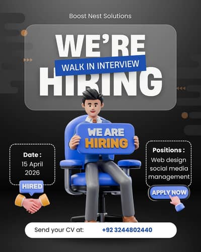 Hiring Now – Web Design & Social Media Expert (Only 1 Position)