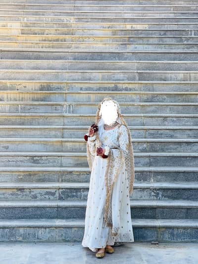 Nikkah White Frock with Trouser