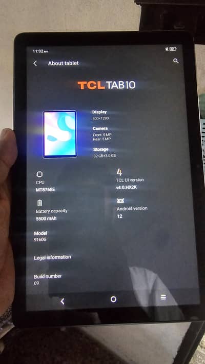 TCL big display sim supported non PTA 10.1 inchesT. A. B.