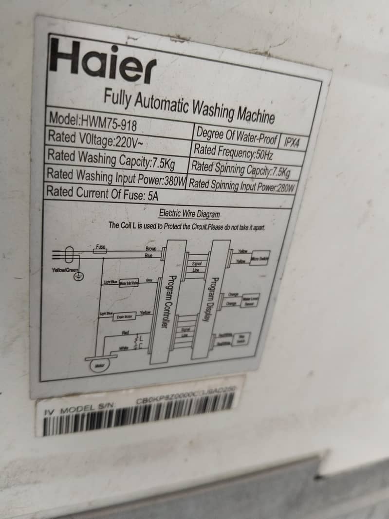 Haier Automatic Washing Machine 2