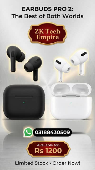 Earbuds pro 2 premium wireless earphones| Deep bass HD sound